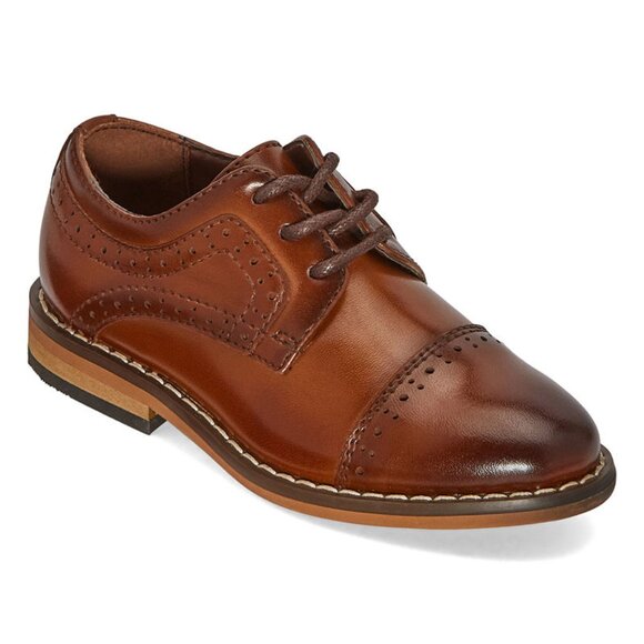 Stacy Adams Shoes Infants Dickinson Cap Toe Oxford Cognac Size 6 - Picture 1 of 1